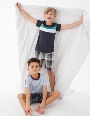 Çocuk Gri Saf Pamuklu 2'li Pijama Takımı (6-16 Yaş)