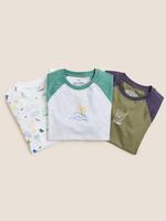 Erkek Çocuk Multi Renk 3'lü Kısa Kollu T-Shirt (6-16 Yaş)