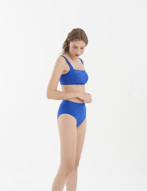 Kadın Mavi Yüksek Bel Bikini Altı