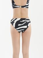 Kadın Siyah Zebra Desenli Bikini Altı