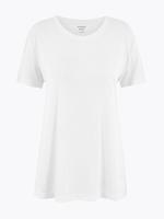 Kadın Beyaz Relaxed Fit Kısa Kollu T-Shirt