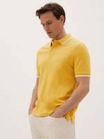 Erkek Sarı Saf Pamuklu Polo Yaka T-Shirt