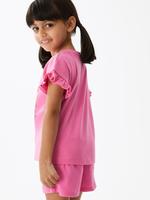 Kız Çocuk Multi Renk Saf Pamuklu 3'lü T-Shirt (2-7 Yaş)