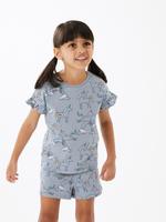 Kız Çocuk Multi Renk Saf Pamuklu 3'lü T-Shirt (2-7 Yaş)