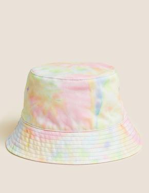  Multi Renk Saf Pamuklu Batik Desenli Şapka (1-13 Yaş)