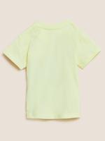  Yeşil Saf Pamuklu Tavşan Desenli T-Shirt (0-3 Yaş)