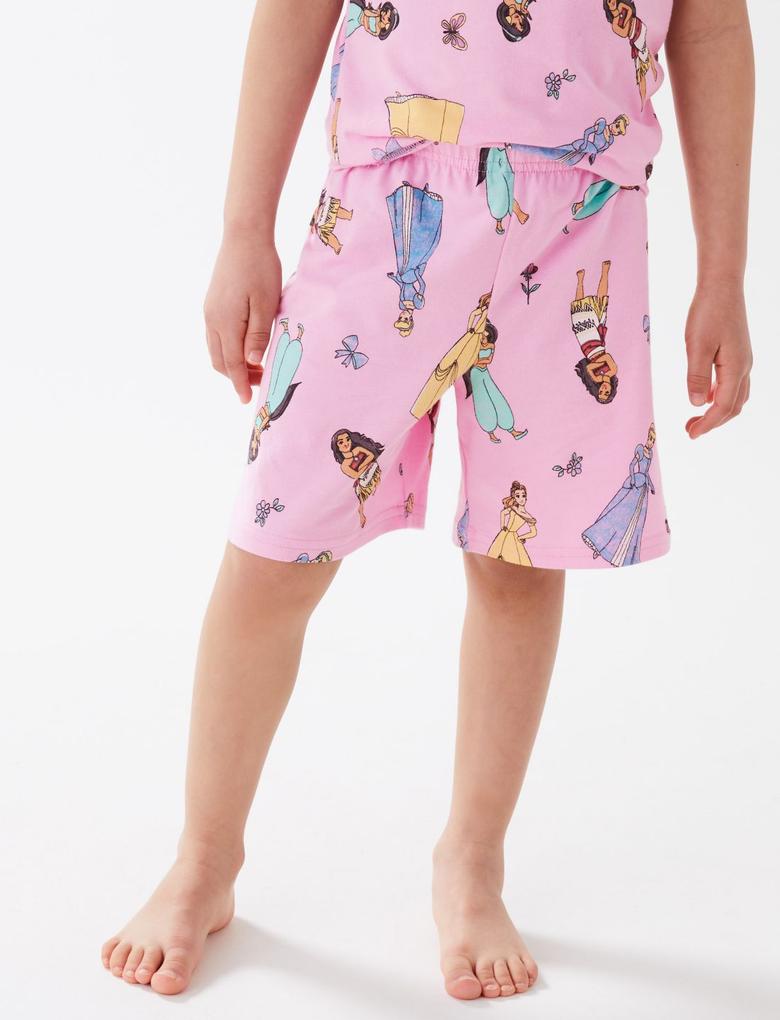 Çocuk Pembe Disney™ Kısa Kollu Pijama Takımı (2-10 Yaş)