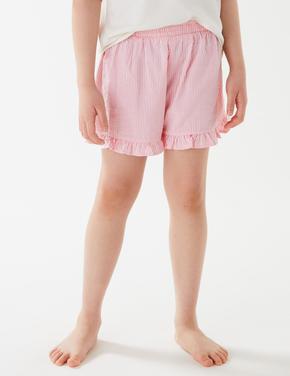 Çocuk Pembe Fırfır Detaylı Pijama Altı (6-16 Yaş)