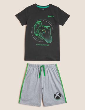 Çocuk Gri Saf Pamuklu Xbox™ Pijama Takımı (6-16 Yaş)
