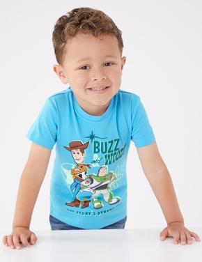 Erkek Çocuk Mavi Saf Pamuklu Toy Story™ T-Shirt (2-7 Yaş)