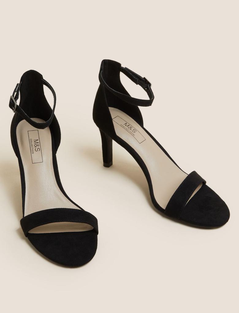Kadın Siyah Bantlı İnce Topuklu Ayakkabı