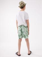 Erkek Çocuk Yeşil Palmiye Desenli Deniz Şortu (6-16 Yaş)
