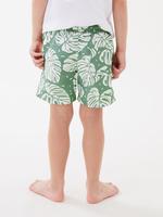 Erkek Çocuk Yeşil Palmiye Desenli Deniz Şortu (2-7 Yaş)