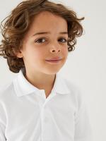 Çocuk Beyaz Saf Pamuklu 2'li Polo Yaka T-Shirt (2-16 Yaş)