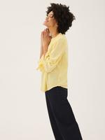 Kadın Sarı İşleme Detaylı Uzun Kollu Bluz