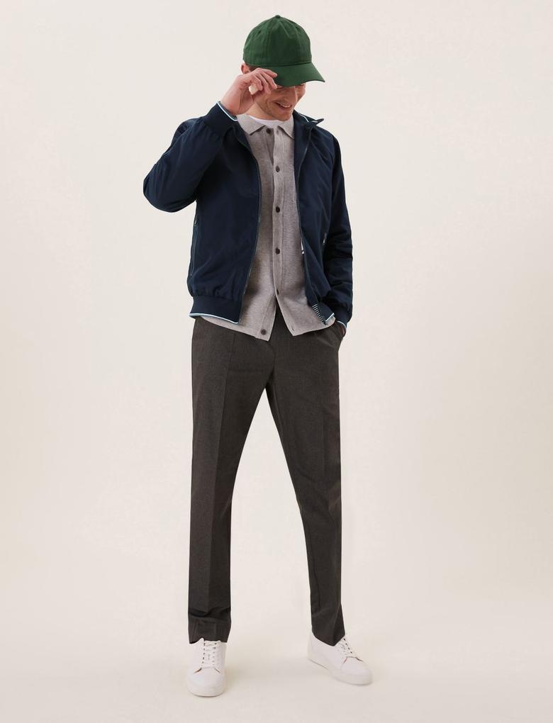Erkek Lacivert Stormwear™ Regular Fit Bomber Ceket
