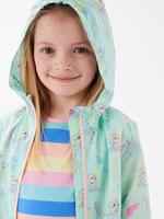 Kız Çocuk Mavi Kapüşonlu Frozen™ Yağmurluk (2-10 Yaş)