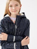 Kız Çocuk Lacivert Stormwear™ Kapüşonlu Balıkçı Mont (6-16 Yaş)