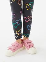 Kız Çocuk Gri Kalp Desenli Legging Tayt (2-7 Yaş)