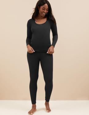 Kadın Siyah Termal Legging Tayt