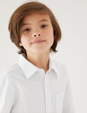 Çocuk Beyaz Saf Pamuklu 2'li Okul Gömleği (2-18 Yaş)