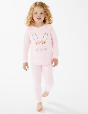Çocuk Multi Renk Saf Pamuklu 2'li Pijama Takımı (1-7 Yaş)