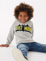 Erkek Çocuk Gri Batman™ Yuvarlak Yaka Sweatshirt (2-7 Yaş)