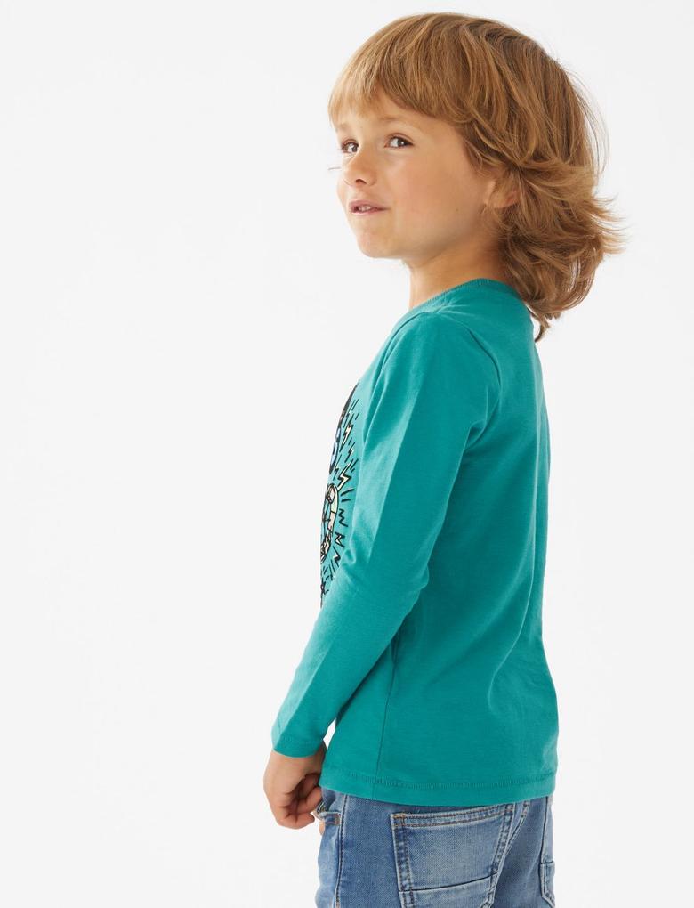Erkek Çocuk Yeşil Saf Pamuklu Marvel™ T-Shirt (2-7)