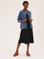 Kadın Siyah V Yaka Midi Örme Elbise