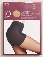 Kadın Bej 2'li Flexifit™ 10 Denye Külotlu Çorap Seti
