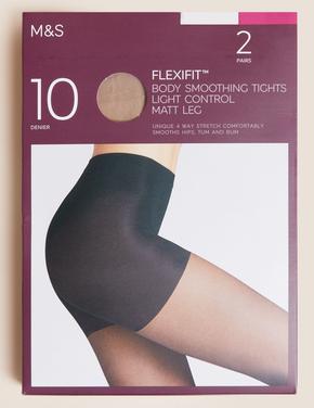Kadın Krem 2'li Flexifit™ 10 Denye Külotlu Çorap Seti